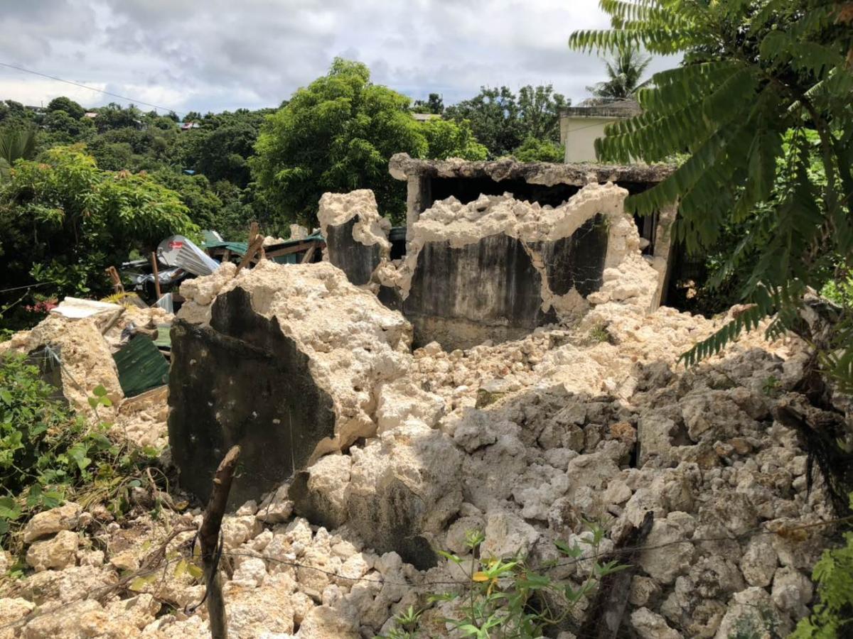 Damaged houses in Itbayat, Batanes